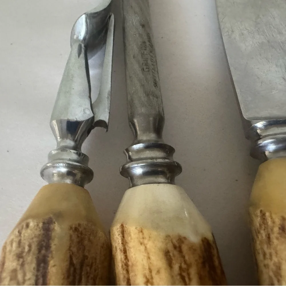 Vintage 1950’s Bone Cutlery Set made in England